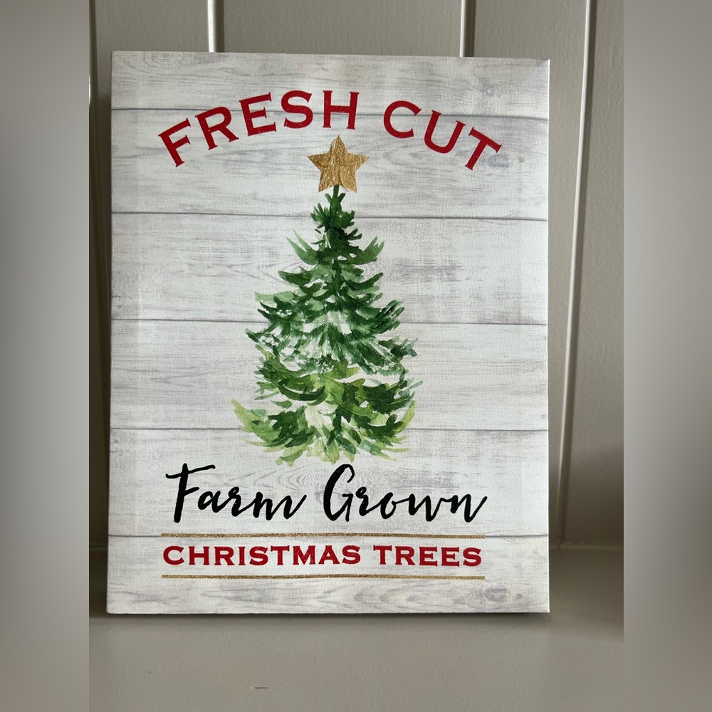 Fresh Cut Farm Grown Christmas Trees sign